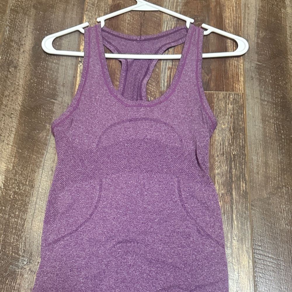 lululemon athletica Purple Racerback Tank with Front Pocket